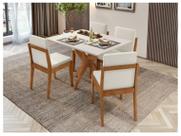 Mesa de Cozinha 4 Cadeiras Retangular Madeira Donna Nesher