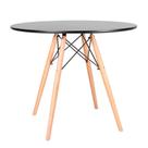 Mesa de Cozinha Redonda Well Preta 90 cm