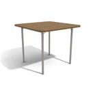 Mesa de Cozinha Sena c/ Tampo 90cm Niquel/Nogueira - Kappesberg