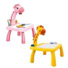 Mesa de Desenho de Girafa com Projeção de Vários Desenhos Diferentes Lousinha Apagável