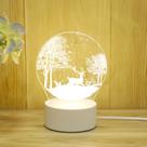 Mesa de empresa gravada com design personalizado Night Light Creative 3D
