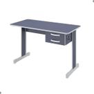 Mesa de Escritório Azul Escrivaninha com 2 Gavetas Boston Mesa de Escritório Azul Escrivaninha com 2 Gavetas Boston
