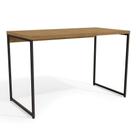 Mesa de Escritório Clécio Industrial Freijó e Preta 118 cm