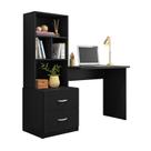 Mesa de Escritório com Estante e Gaveteiro, Estilo Moderno, para Home Office Cristal Peternella