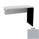 Mesa de Escritório Complemento 90 x 45 cm Pé Painel PE25 em MDP Cinza com Base Cinza Mesa de Escritório Complemento 90 x 45 cm Pé Painel PE25 em MDP Cinza com Base Cinza