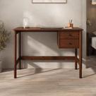 Mesa De Escritório Computador 110 cm Madeira Castanho Marlo