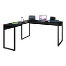 Mesa de Escritório em L 150x150 Studio Industrial Preto Mpozenato
