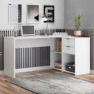 Mesa de Escritório em L 2 Gavetas 3 Nichos Office NT 2060