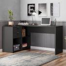 Mesa de Escritório em L 2 Gavetas 3 Nichos Office NT 2060