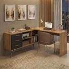 Mesa de Escritório em L com 3 Gavetas Porto Multimóveis MP6044