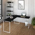 Mesa de Escritorio em L Diretor Dynamica 150cm Est.Branca