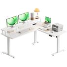 Mesa de escritório em L elétrica AODK com regulagem de altura 150 cm