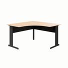 Mesa de Escritório em L New City Calvi e Preta 135 cm