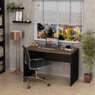 Mesa De Escritório Escrivaninha Tampo 120cm Nogal