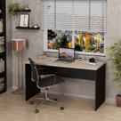 Mesa De Escritório Escrivaninha Tampo 140cm Carvalho