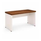 Mesa de Escritório Executiva Reta - 1,20m x 0,60m (Tampo 40mm) - Nogal Sevilha / Champanhe