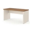 Mesa de Escritório Executiva Reta - 1,50m x 0,60m (Tampo 40mm) - Nogal Sevilha / Champanhe - 34306