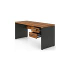 Mesa de Escritório Executiva Reta com Gavetas 1,20m x 0,60cm Tampo 40mm Nogal Sevilha 21471