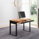 Mesa de Escritório Industrial 1 Gaveta 118x75 Cm 100% MDF Freijó Preto Fosco Pradel
