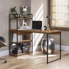 Mesa De Escritório Kappesberg Industrial LI010 3 Prateleiras Freijó 136cm