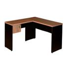 Mesa de Escritorio L 100 x 140 cm com Gavetas Metalúrgica Ubaense Nogueira/Preto Mesa de Escritorio L 100 x 140 cm com Gavetas Metalúrgica Ubaense Nogueira/Preto