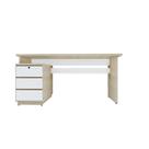 Mesa de Escritório LN40 1,80 x 0,70 com 3 Gavetas Berlin com Branco