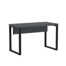 Mesa de Escritório Madeira 1500x700x750mm M150/70pe40tub 150cm Industrial Grafito E Preto