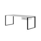 Mesa de Escritório Málaga 1 GV Branca e Preta 190 cm