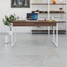 Mesa de Escritorio Office C/02 Gavetas Kuadra 135cm Est.Branca