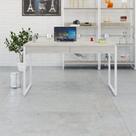 Mesa de Escritorio Office C/02 Gavetas Kuadra 135cm Est.Branca