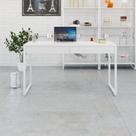Mesa de Escritorio Office C/02 Gavetas Kuadra 135cm Est.Branca