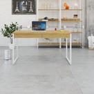 Mesa de Escritorio Office C/02 Gavetas Kuadra 135cm Est.Branca