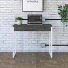 Mesa de Escritorio Office C/02 Gavetas Kuadra 90cm Es.Branca