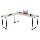 Mesa de Escritório Office em L 150x150cm Estilo Industrial Prisma Snow - Mpozenato