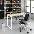 Mesa de Escritorio Office Kuadra 90cm Est.Branca