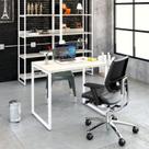 Mesa de Escritorio Office Kuadra 90cm Est.Branca