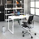 Mesa de Escritorio Office Kuadra 90cm Est.Branca