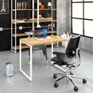 Mesa de Escritorio Office Kuadra 90cm Est.Branca