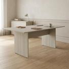 Mesa de Escritório para Reunião 6 Lugares 180x90cm Studio Legno Crema