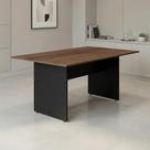 Mesa de Escritório para Reunião 6 Lugares 180x90cm Studio Nogueira Lamina e Preto