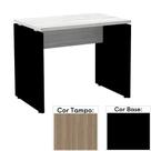 Mesa de Escritório Pé Painel PE25 em MDP 90 x 45 cm Cor Noce Naturalle e Base Preta