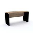 Mesa de Escritório Pé Painel PE40 em MDP 134 x 60 cm Cor Noce Naturalle Base Preta