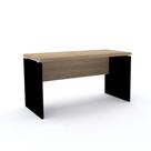 Mesa de Escritório Pé Painel PE40 em MDP 90 x 60 cm Cor Noce Naturalle Base Preta