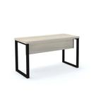 Mesa de Escritório Pé Tubular PE40 em MDP 134 x 60 cm Cor Nogueira CasaBlanca Base Preta