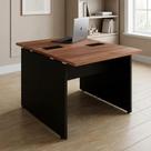 Mesa de Escritório Plataforma Dupla Pé Painel 90x120cm Escritório 90 Nogal e Preto Yescasa