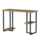 mesa de estudo para quarto mali 1,20m estilo industrial moderno com prateleira home office