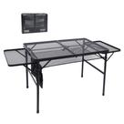 Mesa de grelha Nice C Outdoor com altura e largura ajustáveis