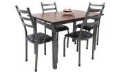 MESA DE JANTAR 1.20m com 4 CADEIRAS Lisboa TAMPO em MDF mesa em AÇO COR tomCRAQUEADO MESA DE JANTAR 1.20m com 4 CADEIRAS Lisboa TAMPO em MDF mesa em AÇO COR tomCRAQUEADO