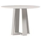 Mesa De Jantar 100x100 Cm Isabela Com Vidro Off White - New Ceval Mesa De Jantar 100x100 Cm Isabela Com Vidro Off White - New Ceval