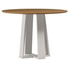 Mesa De Jantar 100x100 Cm Isabela Sem Vidro Off White Ype New Ceval
